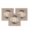SET 3x LED Inbouwspot VITAR 1xGU10/5W/230V CRI 90 beton