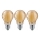 SET 3x LED Lamp CLASIC AMBER A60 E27/9W/230V 2200K - Brilagi