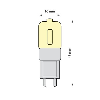 SET 3x LED Lamp ECOLINE G9/2,5W/230V 3000K - Brilagi