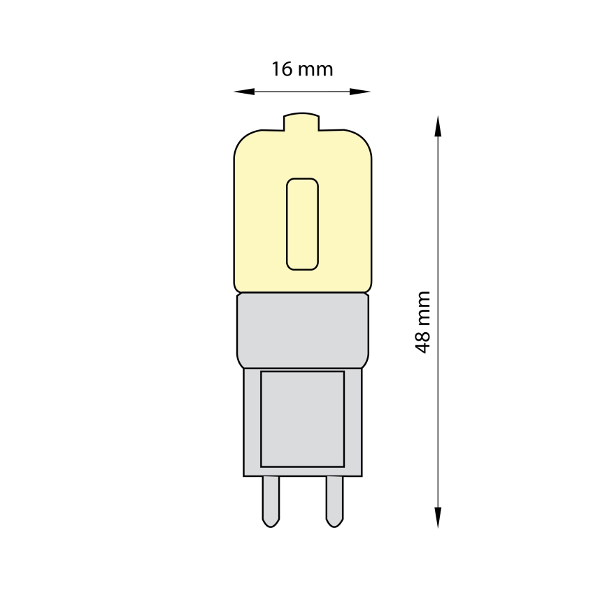 SET 3x LED Lamp ECOLINE G9/2,5W/230V 3000K - Brilagi