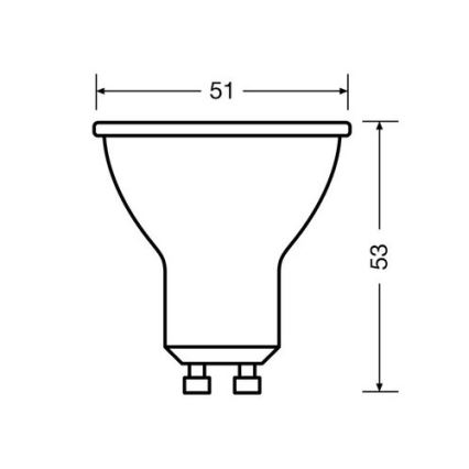 SET 3x LED Lamp PAR16 GU10/2,6W/230V 2700K - Osram