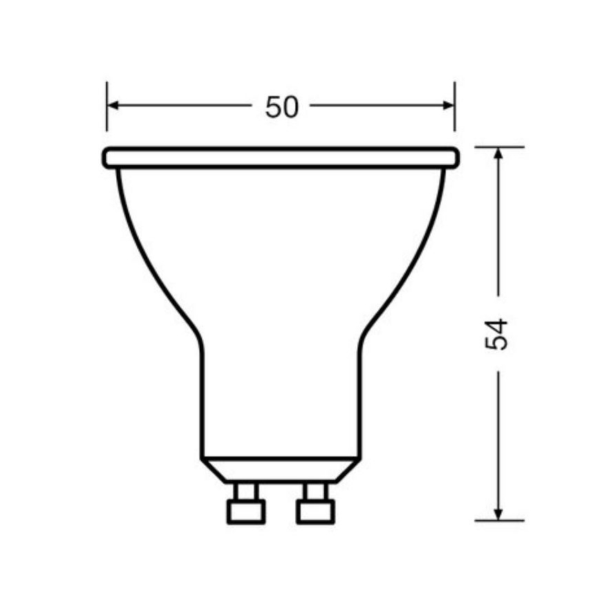 SET 3x LED Lamp PAR16 GU10/6,9W/230V 6500K - Osram