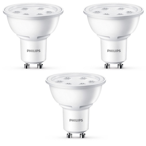 3x LED Lamp Philips GU10/3,5W/230V Lumimania