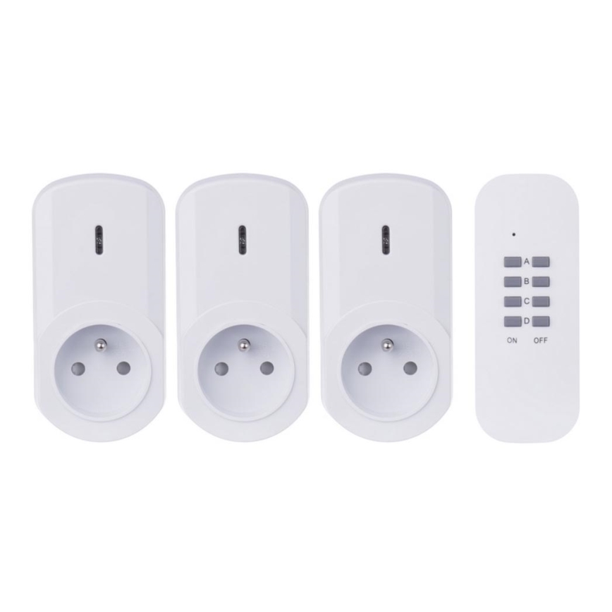 SET 3x Op afstand bedienbare stopcontacten 230V + 1x CR2032