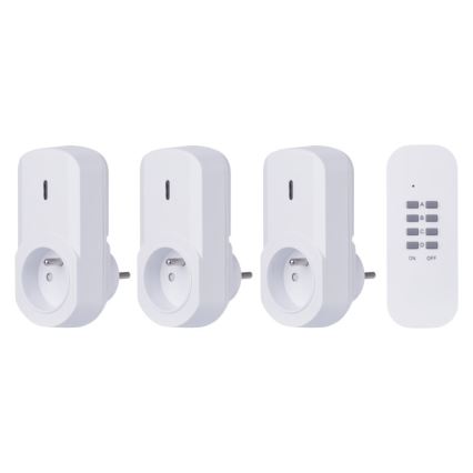 SET 3x Op afstand bedienbare stopcontacten 230V + 1x CR2032