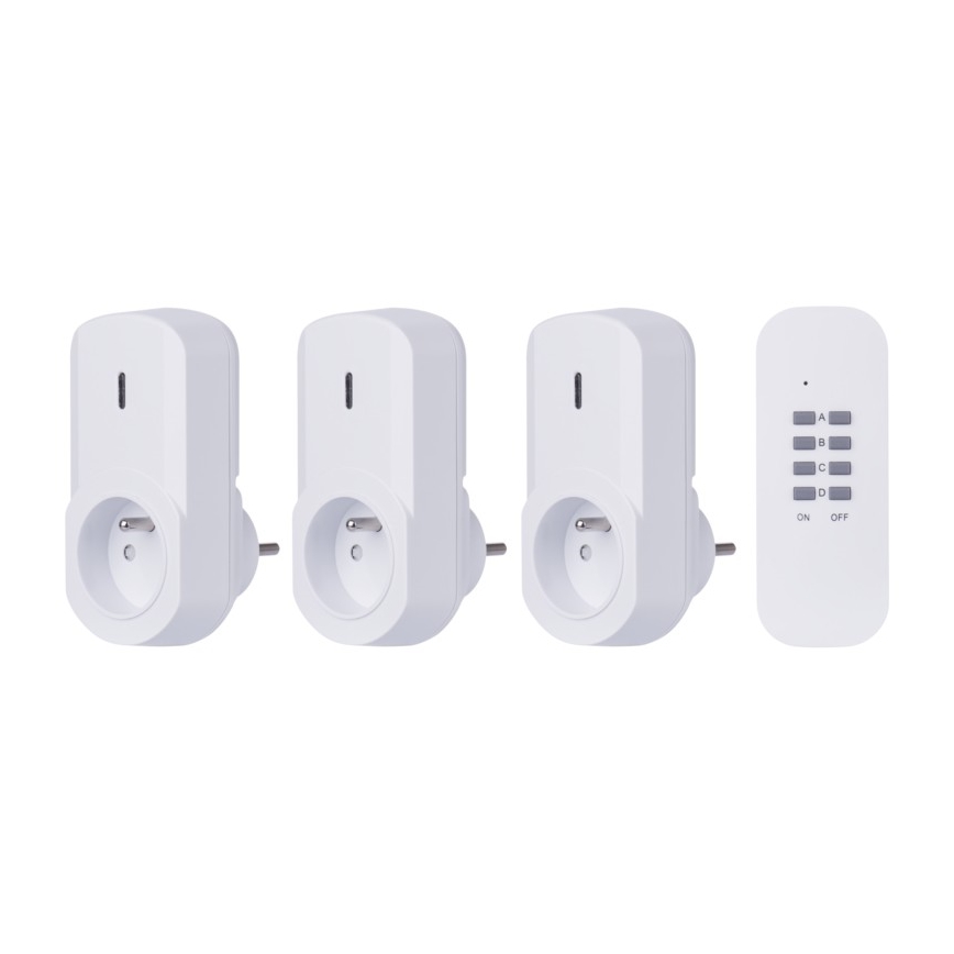 SET 3x Op afstand bedienbare stopcontacten 230V + 1x CR2032