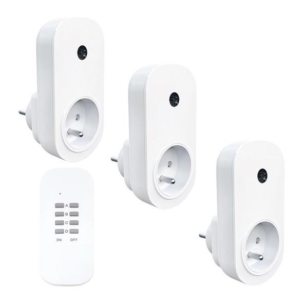 SET 3x Op afstand bedienbare stopcontacten + afstandsbediening