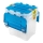 SET 3x Opbergdoos DRAGON 24 l blauw/doorzichtig