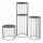 SET 3x Plantenstandaard LOFT zwart