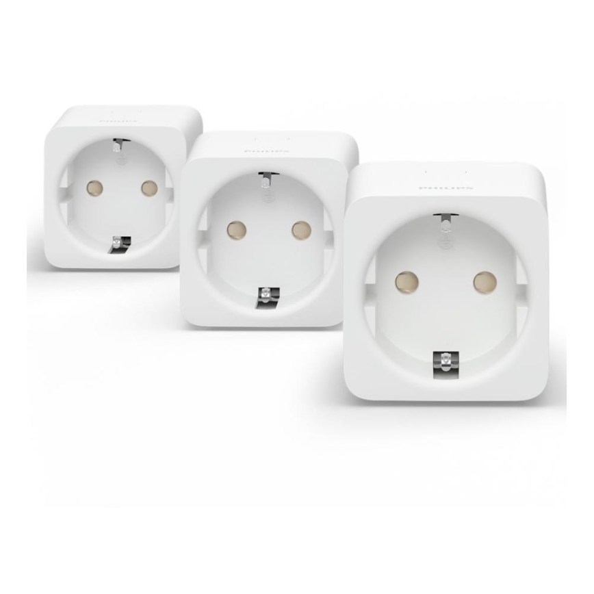 SET 3x Slim stopcontact Philips Hue Smart plug EU SCHUKO