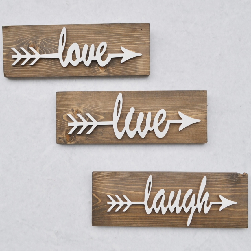 SET 3x Wand Decoratie spar