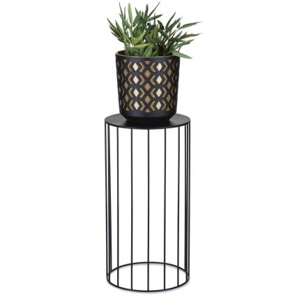 SET 3x Plantenstandaard LOFT zwart