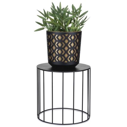 SET 3x Plantenstandaard LOFT zwart