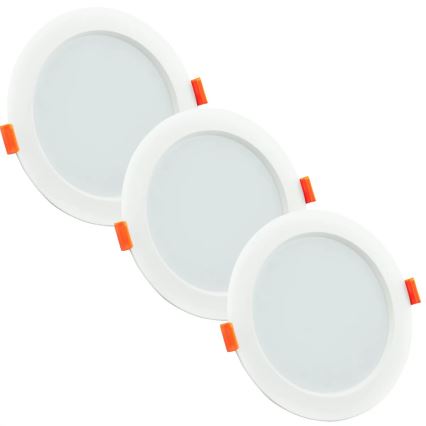 SET 3xLED Badkamer inbouwspot MIRO LED/6W/230V IP44