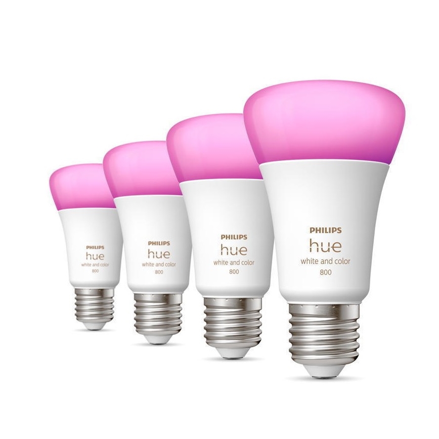 SET 4x Dimbare LED Lamp Philips Hue White And Color Ambience E27/6,5W/230V 2000-6500K