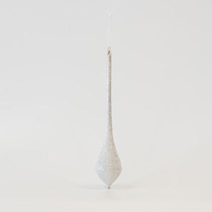 SET 4x Kerstboomversiering 30 cm wit