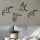 SET 4x Wanddecoratie vogels metaal