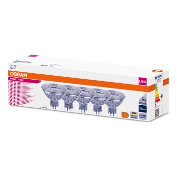 SET 5x LED Lamp MR16 GU5,3/3,8W/12V 4000K 36° - Osram