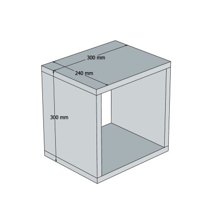 SET 5x Wandplank BOX bruin