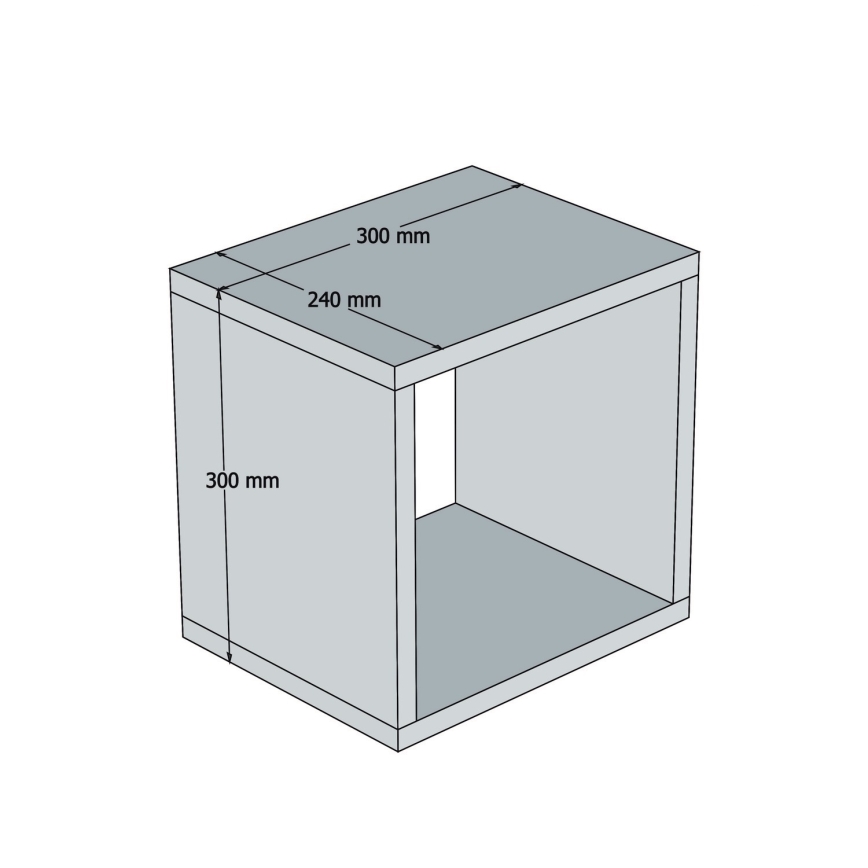 SET 5x Wandplank BOX bruin