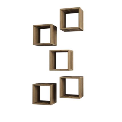 SET 5x Wandplank BOX bruin