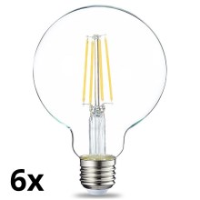 SET 6x Dimbare LED Lamp  VINTAGE G93 E27/8W/230V 2700K