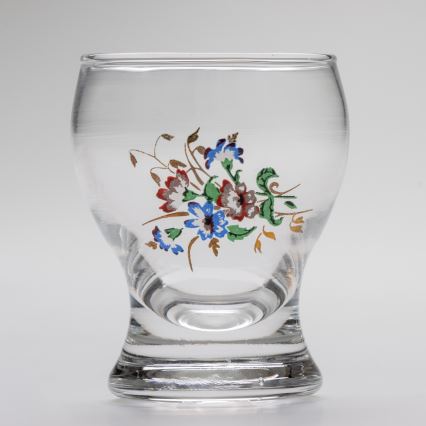 Set 6x likeur glas doorzichtig - bloemenpatroon nr. 4