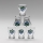 Set 6x likeur glas doorzichtig - pruim