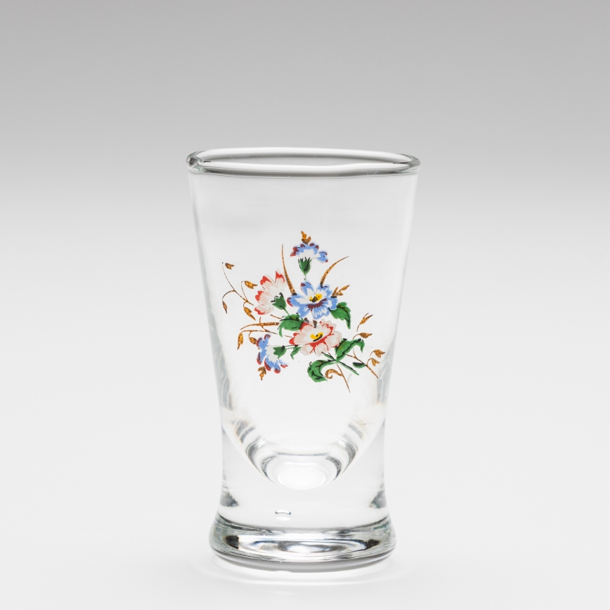 Set 6x likeur glas met een boeketmotief nr. 3