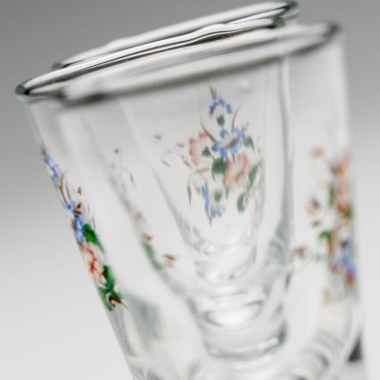 Set 6x likeur glas met een boeketmotief nr. 3
