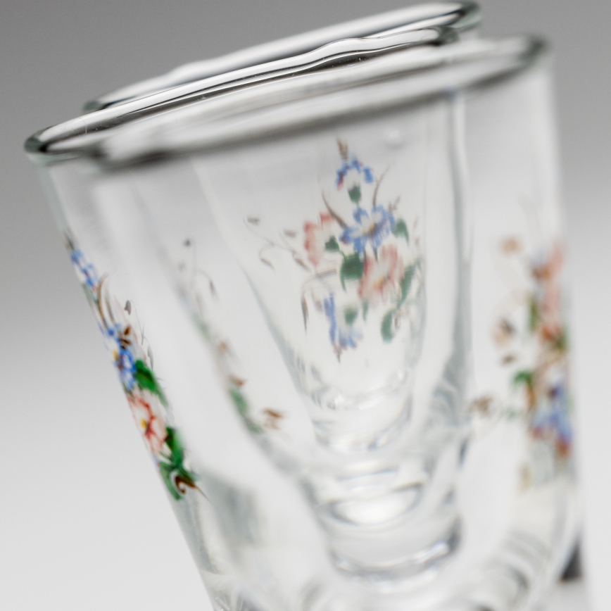 Set 6x likeur glas met een boeketmotief nr. 3