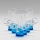 Set 6x likeurglas met handvat blauw
