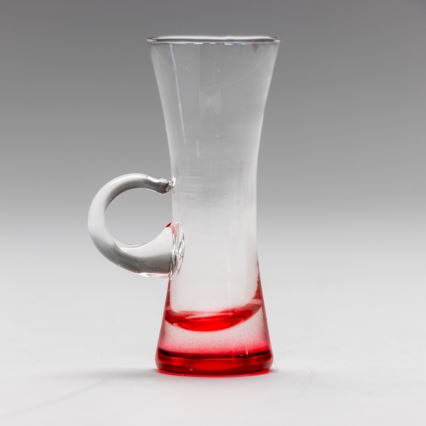 Set 6x likeurglas met handvat rood