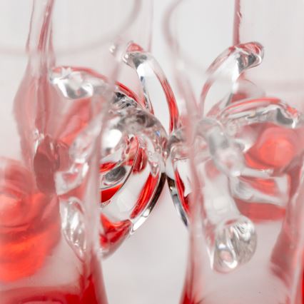 Set 6x likeurglas met handvat rood