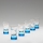 Set 6x shotglas 25 mm doorzichtig blauw
