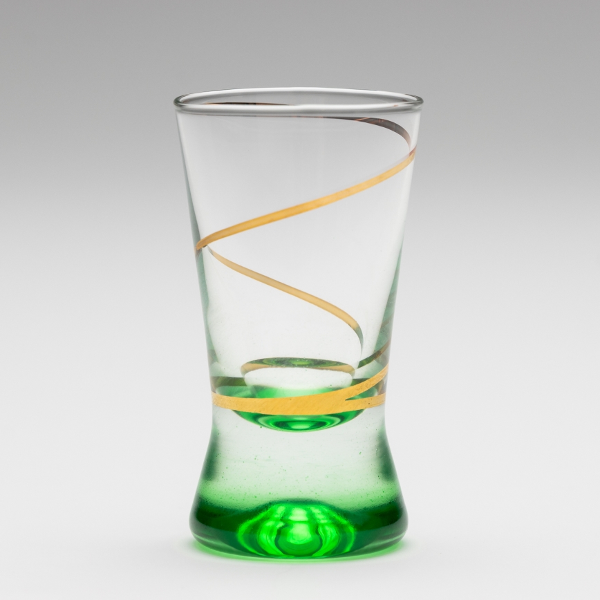 Set 6x shotglas 25 mm doorzichtig groen