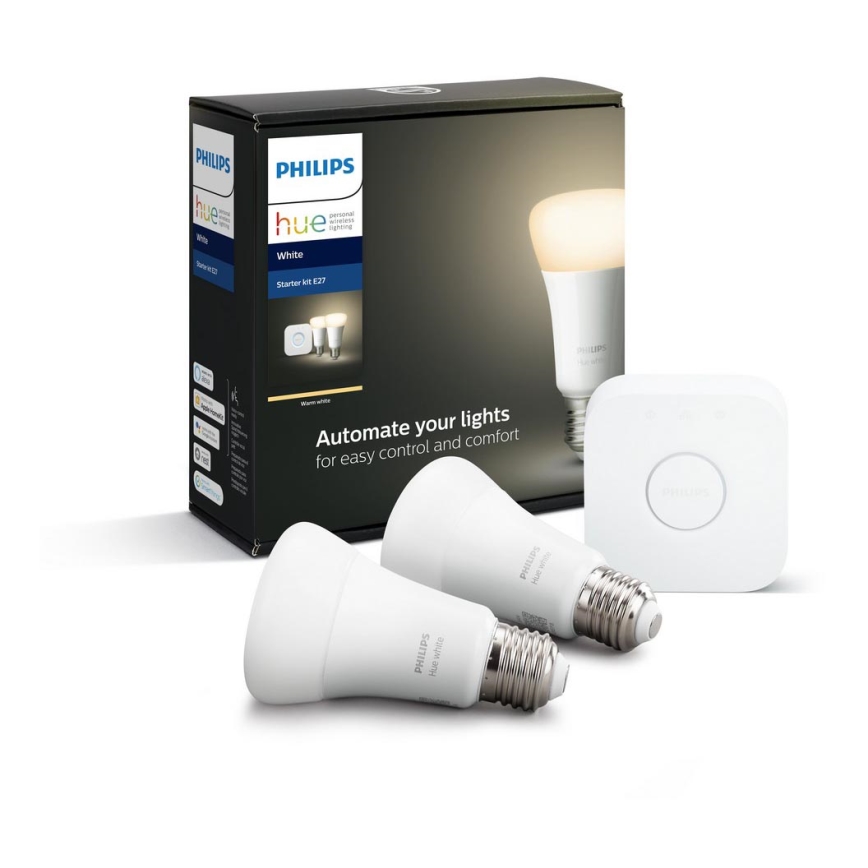 Set de base Philips Hue STARTER KIT 2xE27/9W + dispositif de connexion