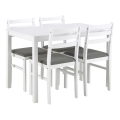 Set eettafel en 4 stoelen EMILY wit