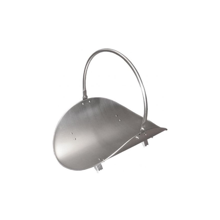 Set haardgereedschap en mand voor hout met handvat 5 st. mat chroom