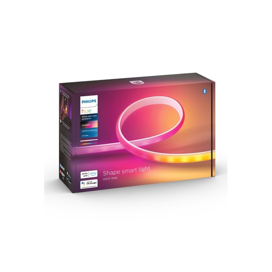 SET - LED RGBW dimbare strip Philips Hue WHITE AND COLOR AMBIANCE 2m LED/20W/230V + 4x Dimbare lamp Philips A60 E27/6,5W/230V 2000-6500K