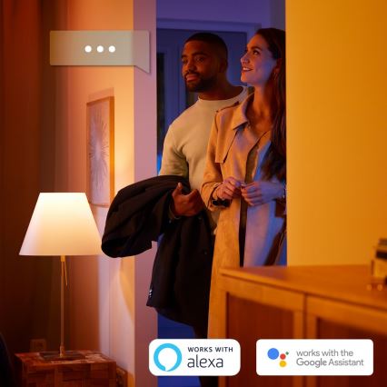 SET - LED RGBW dimbare strip Philips Hue WHITE AND COLOR AMBIANCE 2m LED/20W/230V + strip 1m LED/11W/12V