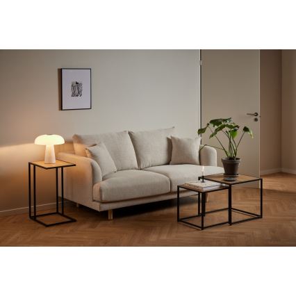 Set salontafels SARON 2 st. eiken/zwart