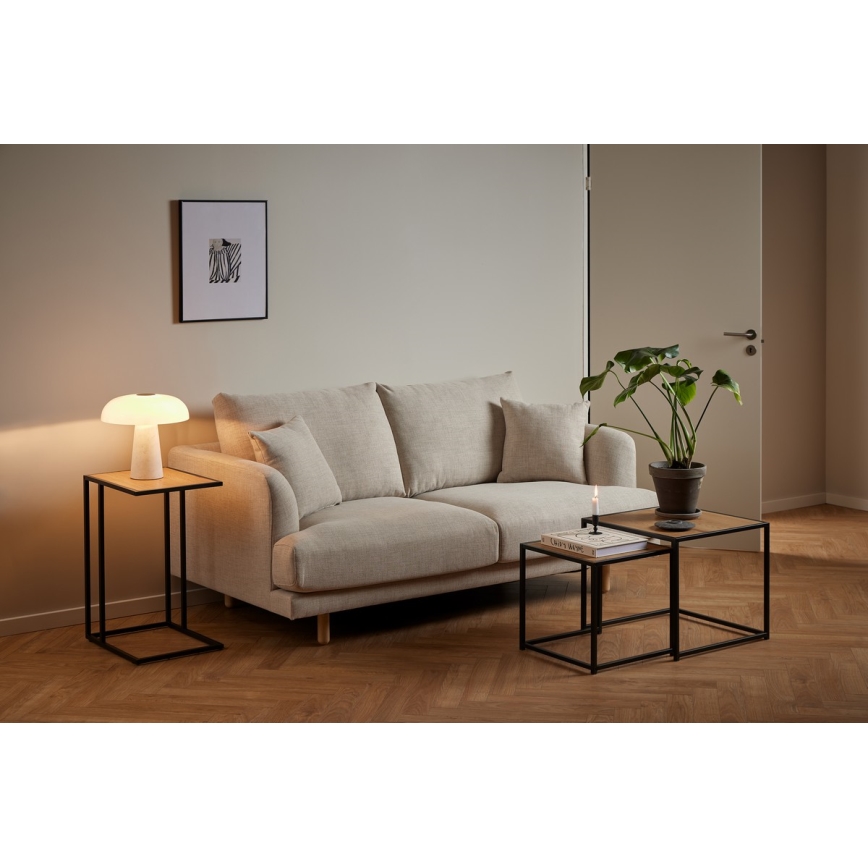 Set salontafels SARON 2 st. eiken/zwart