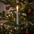 Set van 10 dimbare kerstdecoratiekaarsen LED/1xAAA 15 cm warm wit + afstandsbediening
