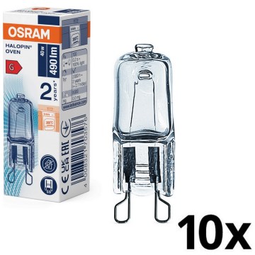 Set van 10 ovenlampen HALOPIN G9/40W/230V 2700K - Osram