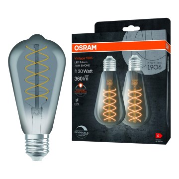SET van 2 dimbare LED-lampen VINTAGE FILAMENT E27/7,8W/230V 1800K - Osram