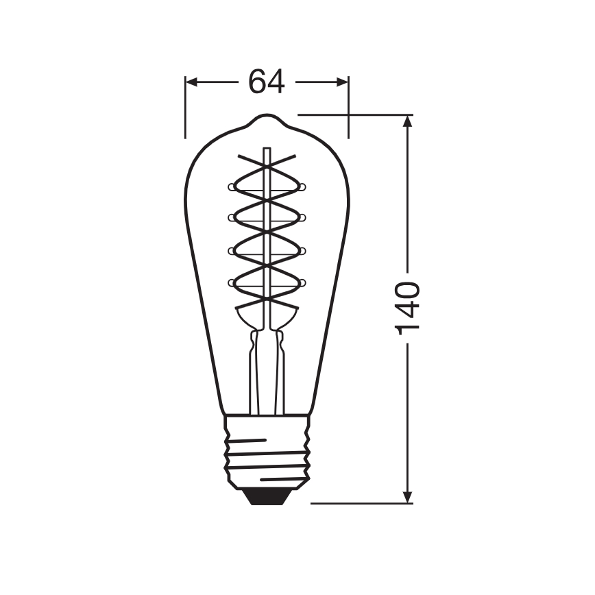 SET van 2 dimbare LED-lampen VINTAGE FILAMENT E27/7,8W/230V 1800K - Osram