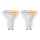 Set van 2 dimbare LED RGBW-lampen MESH Smart GU10/6,5W/230V 2700-6500K + afstandsbediening - Aigostar