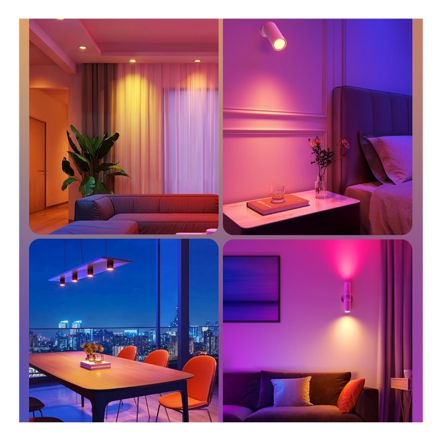 Set van 2 dimbare LED RGBWW-lampen MATTER E14/5W/230V 2700-6500K Wi-Fi - Govee
