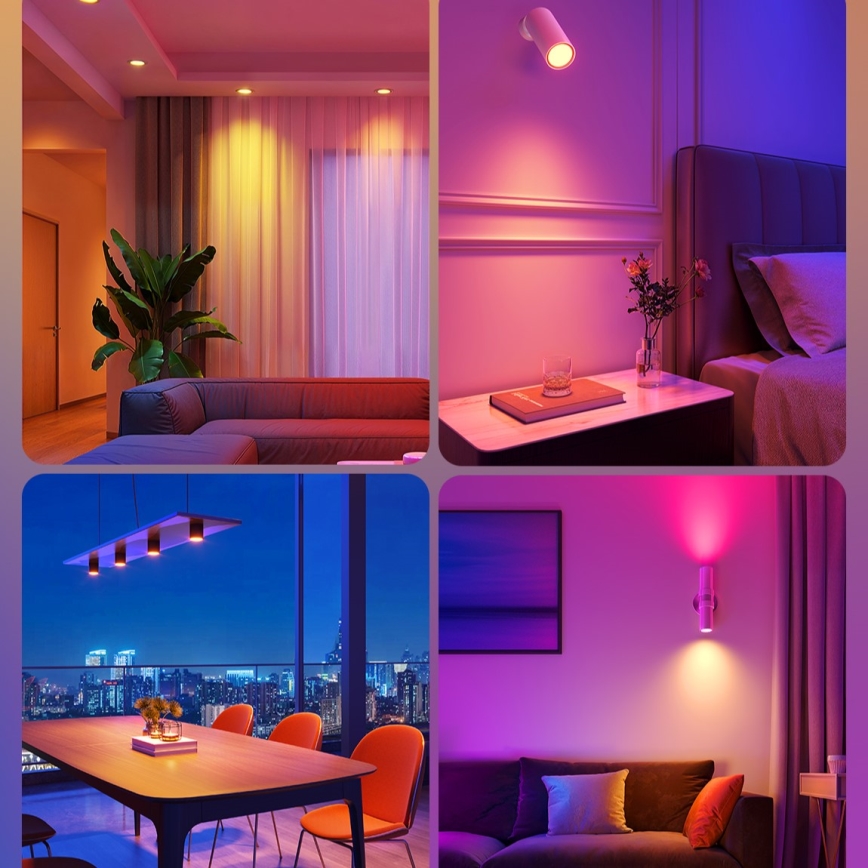 Set van 2 dimbare LED RGBWW-lampen MATTER GU10/4,8W/230V 2700-6500K Wi-Fi - Govee